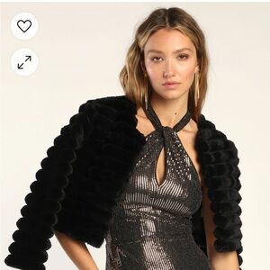 Lulu’s mini black sequin dress